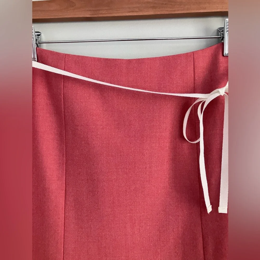 J CREW Wool Blend A-Line Salmon Skirt Size 4 - Picture 3 of 10